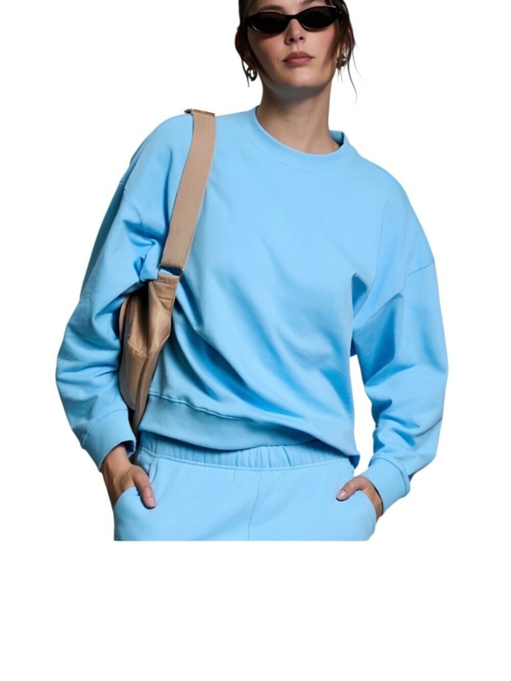 Year Of Ours Bright Blue Crewneck Sweatshirt Medium/Large 100% Cotton Casual